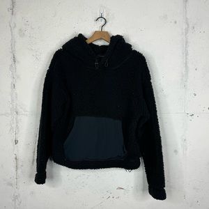 Zella Sherpa Pullover Sherpa Pullover Hooded Sweater Size Small